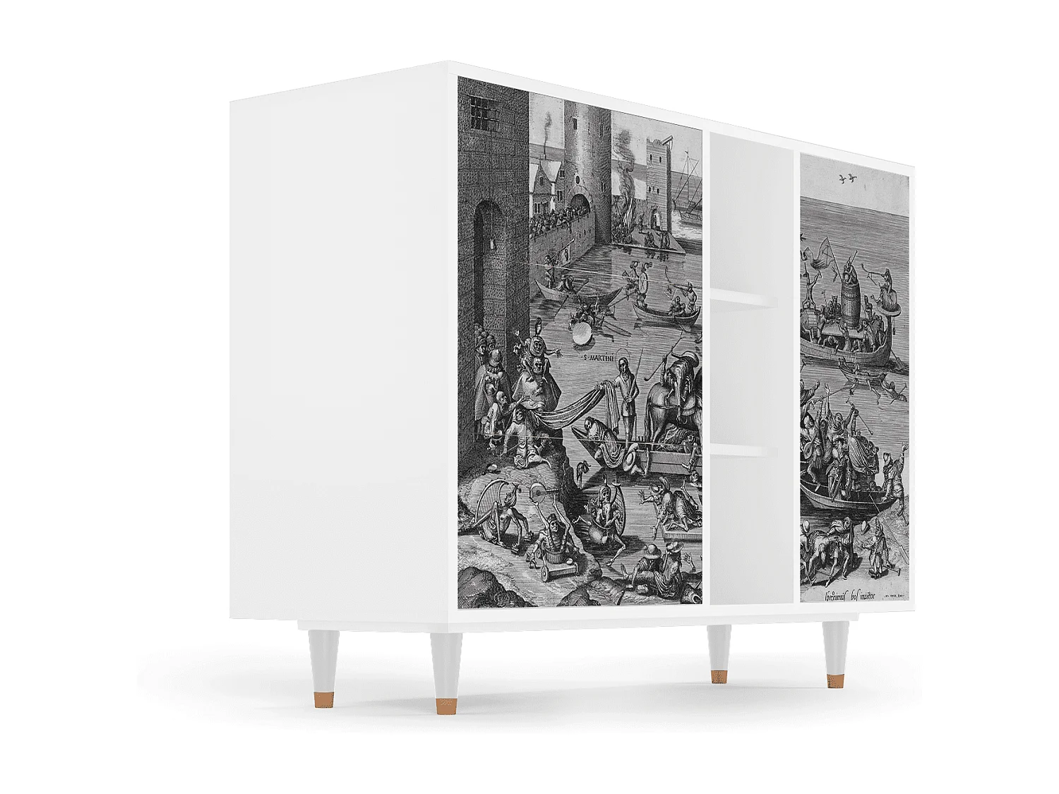 Aparador - 125x98x48 cm - BS2 - Saint Martin, Branco