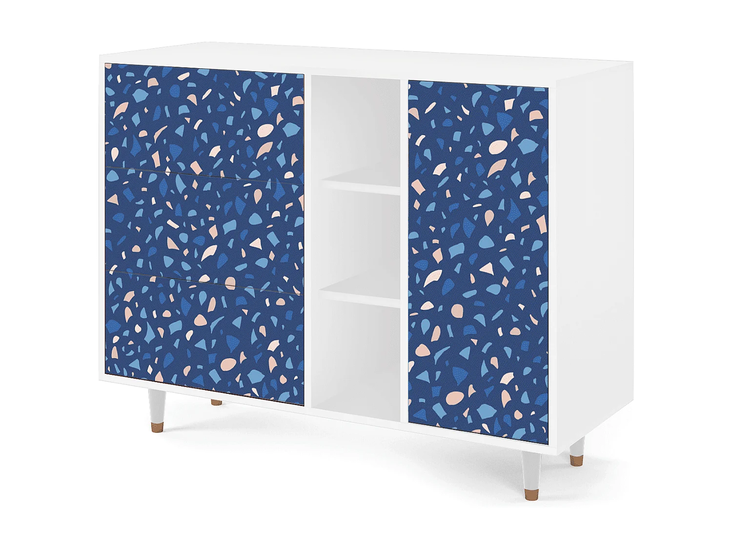 Sideboard - 125x98x48 cm - BS2 - Soap Whirpool, Weiß