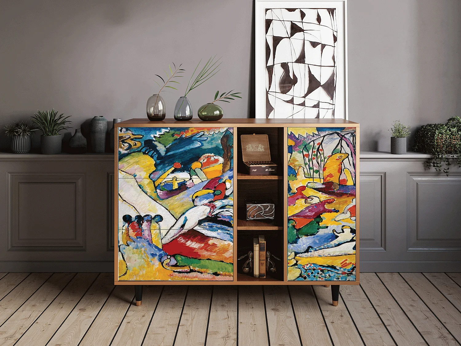 Credenza - 125x98x48 cm - BS2 - Improvisation 26  , Noce