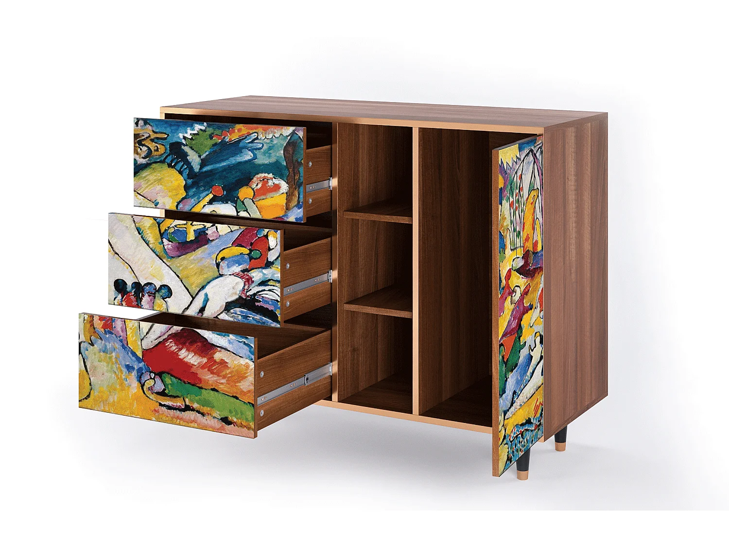 Credenza - 125x98x48 cm - BS2 - Improvisation 26  , Noce