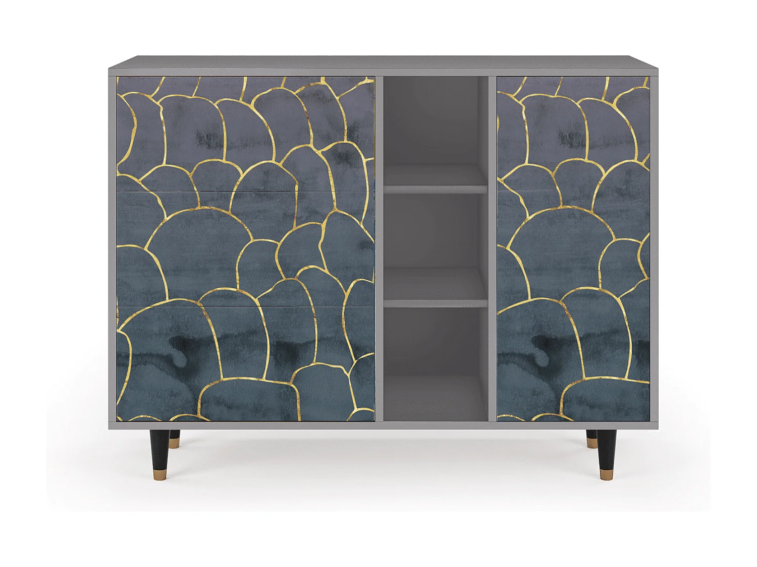 Aparador - 125x98x48 cm - BS2 - Blue Lagoon, Gris