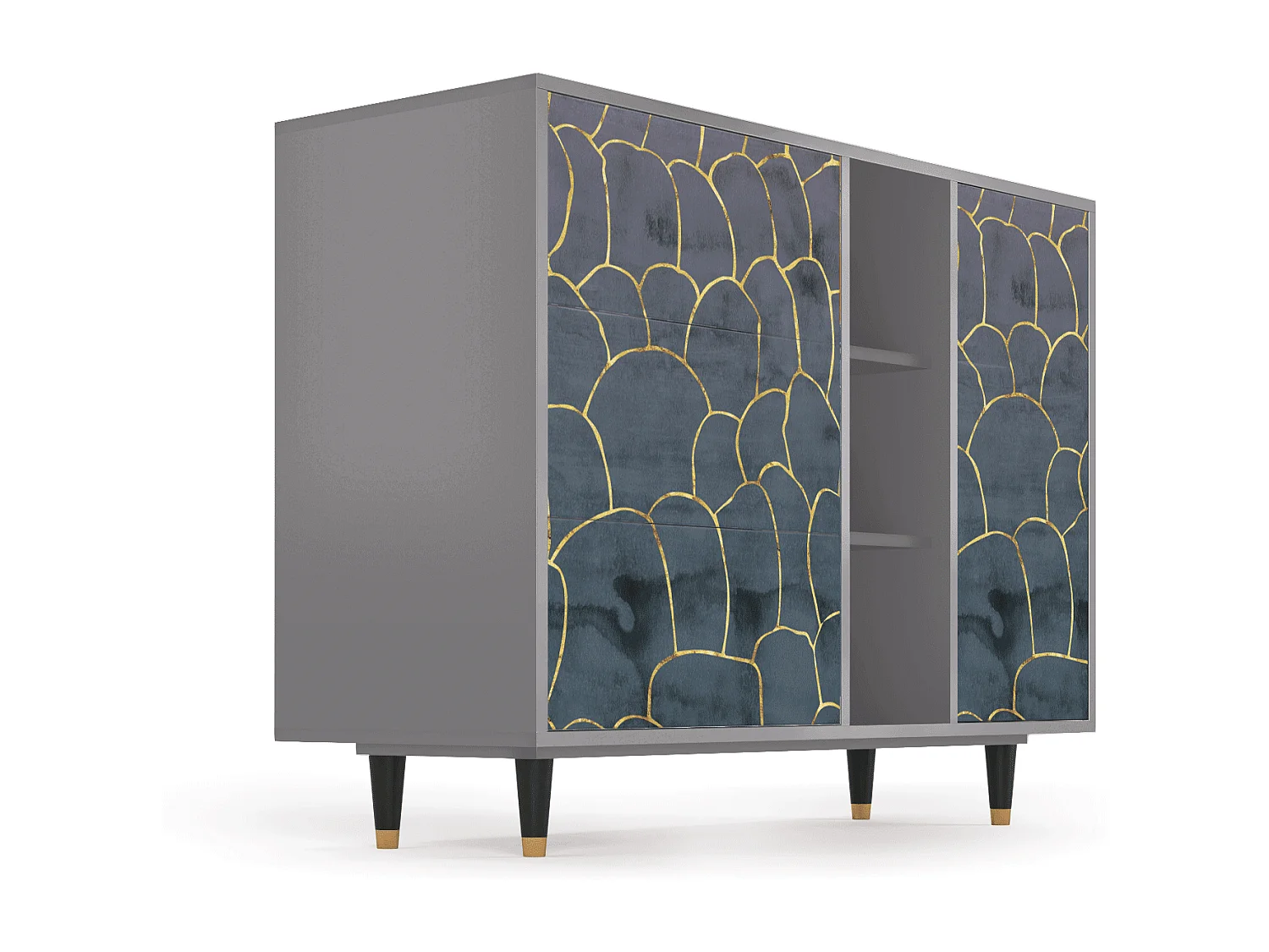 Credenza - 125x98x48 cm - BS2 - Blue Lagoon, Grigio