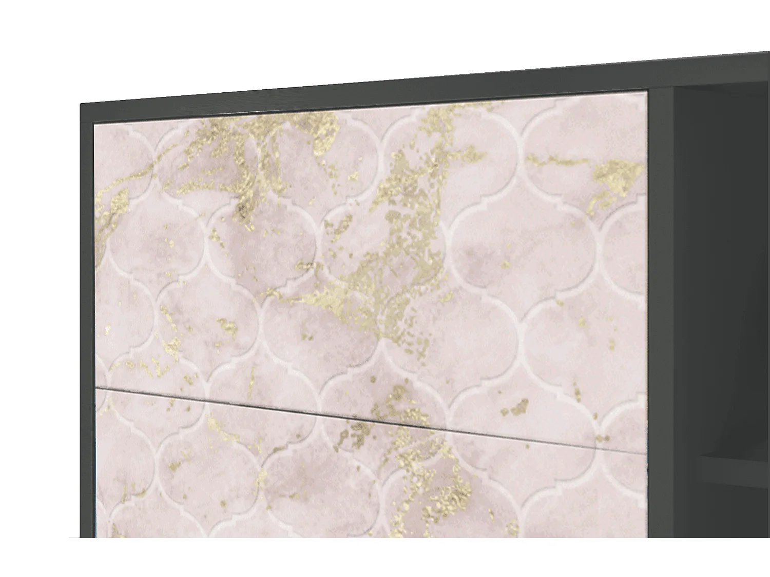 Buffet - 125x98x48 cm - BS2 - Dirty Roses, Anthracite