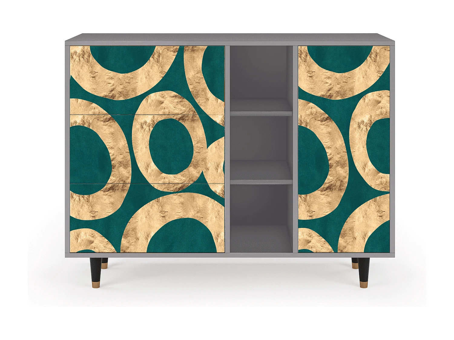 Dressoir - 125x98x48 cm - BS2 - Zircon Sphere, Grijs