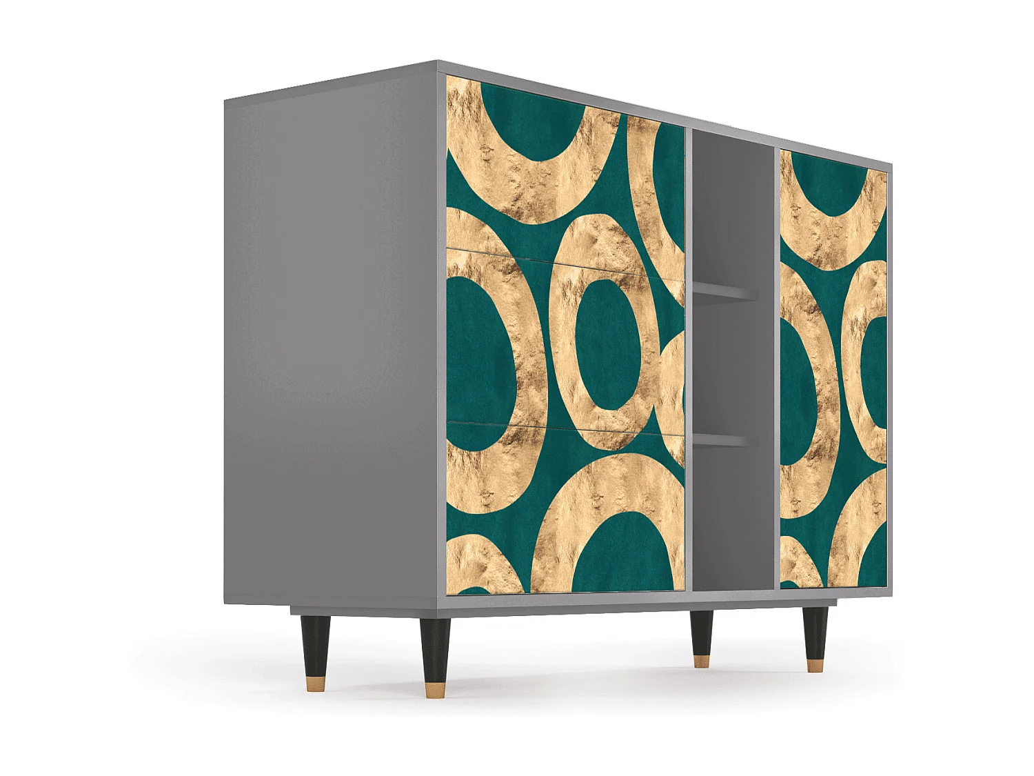 Dressoir - 125x98x48 cm - BS2 - Zircon Sphere, Grijs