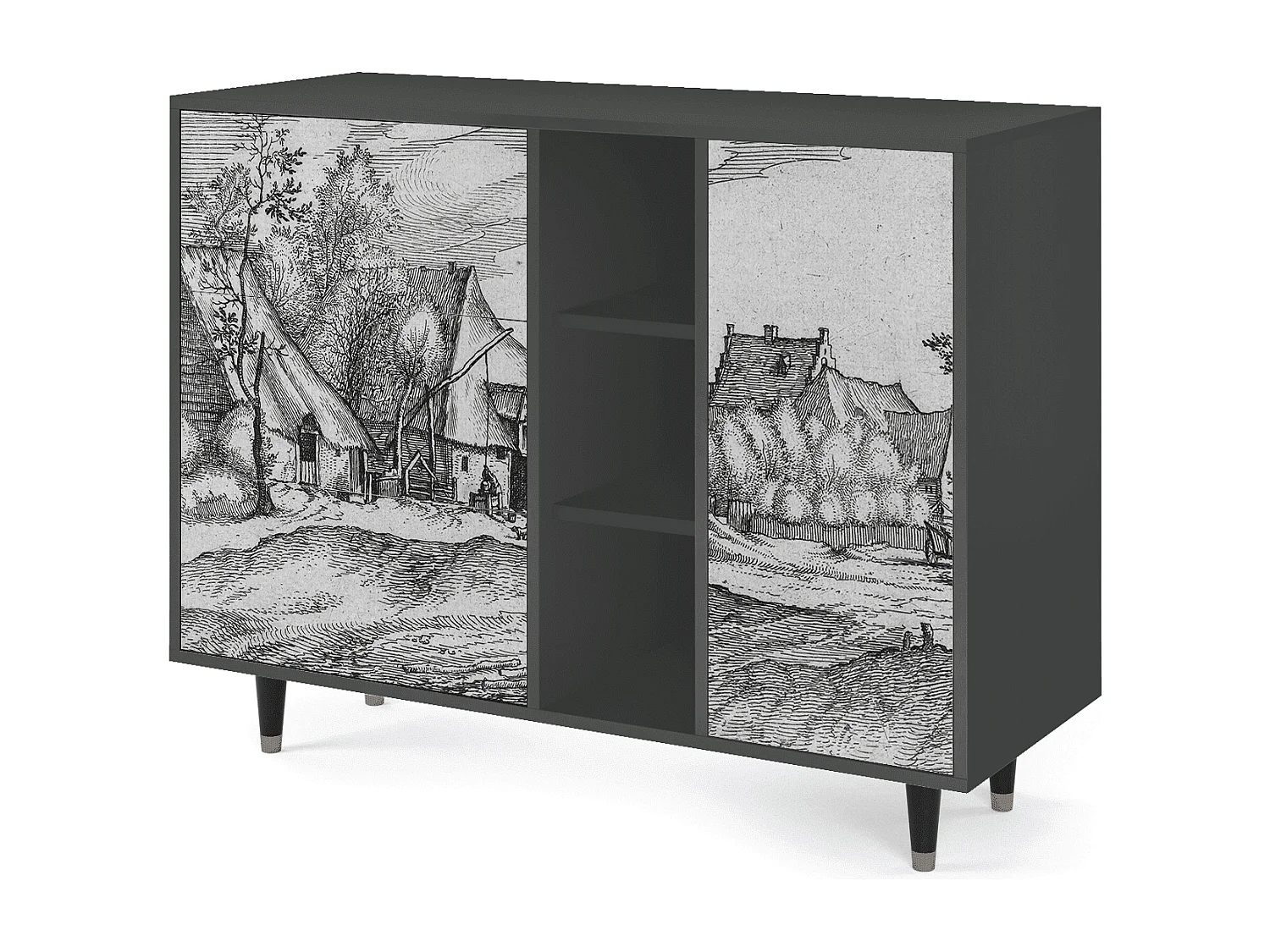 Aparador - 125x98x48 cm - BS2 - Farms in a Village, Antracita