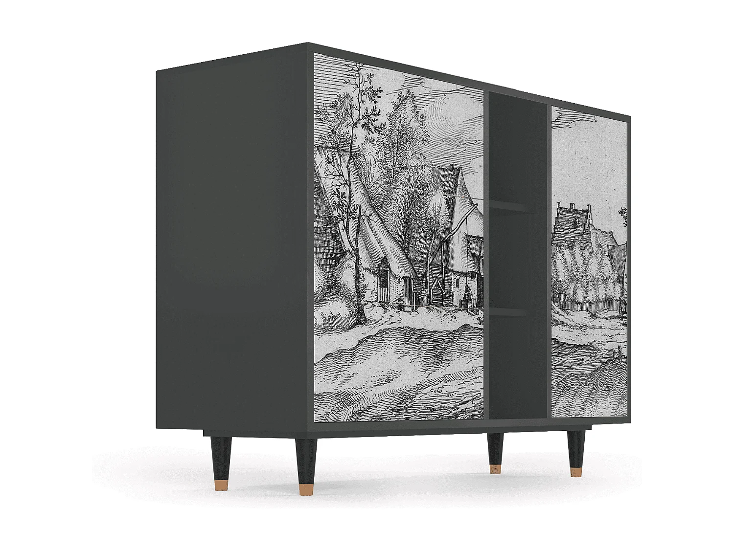 Aparador - 125x98x48 cm - BS2 - Farms in a Village, Antracita