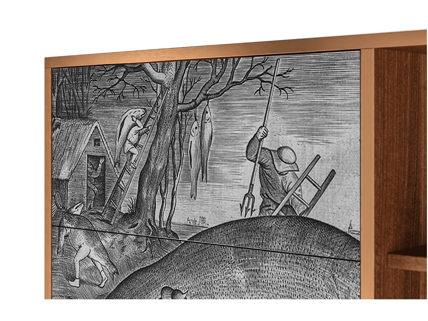 Aparador - 125x98x48 cm - BS2 - Big Fish Eat Little, Nogal