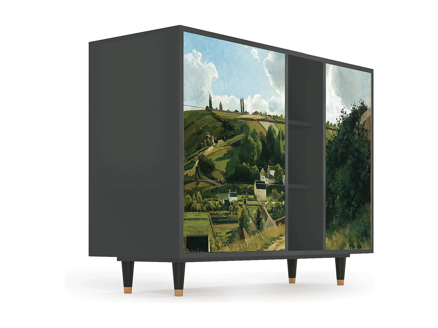 Kredens - 125x98x48 cm - BS2 - Jalais Hill by Pissarro, Antracyt