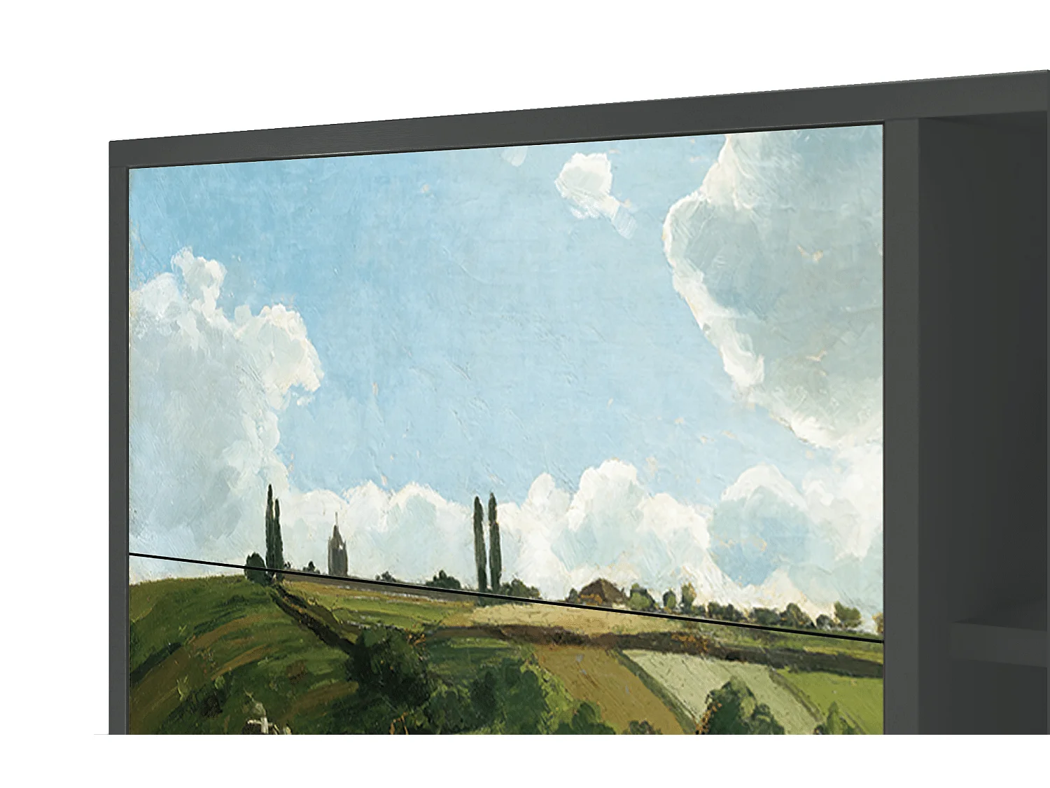 Kredens - 125x98x48 cm - BS2 - Jalais Hill by Pissarro, Antracyt