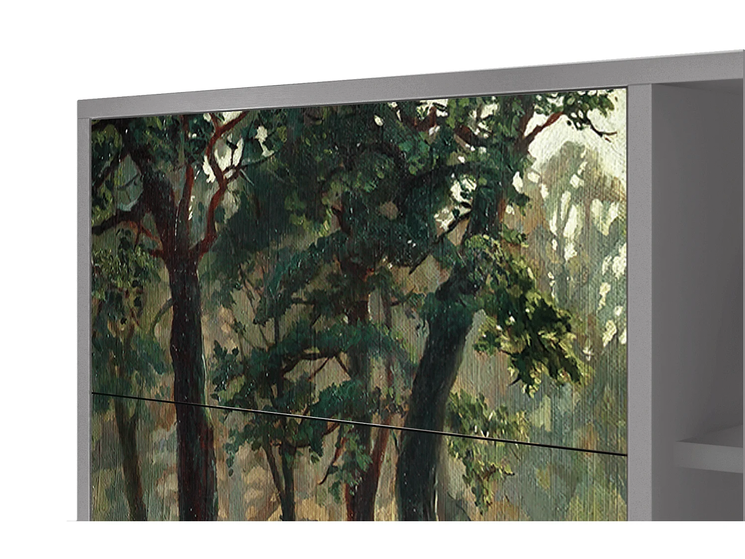 Aparador - 125x98x48 cm - BS2 -  Rain in the Oak Forest, Cinza