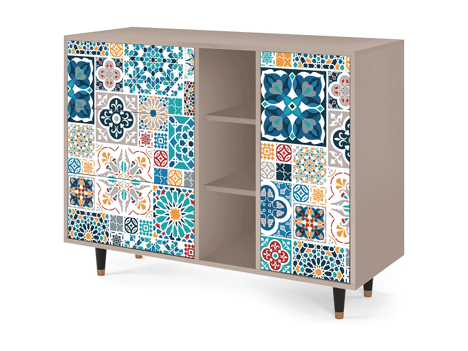 Buffet - 125x98x48 cm - BS2 - Moroccan Market, Latte