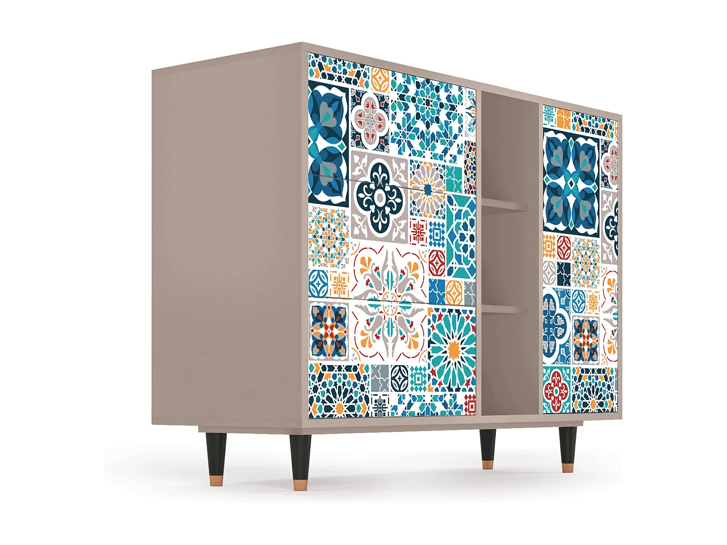 Buffet - 125x98x48 cm - BS2 - Moroccan Market, Latte