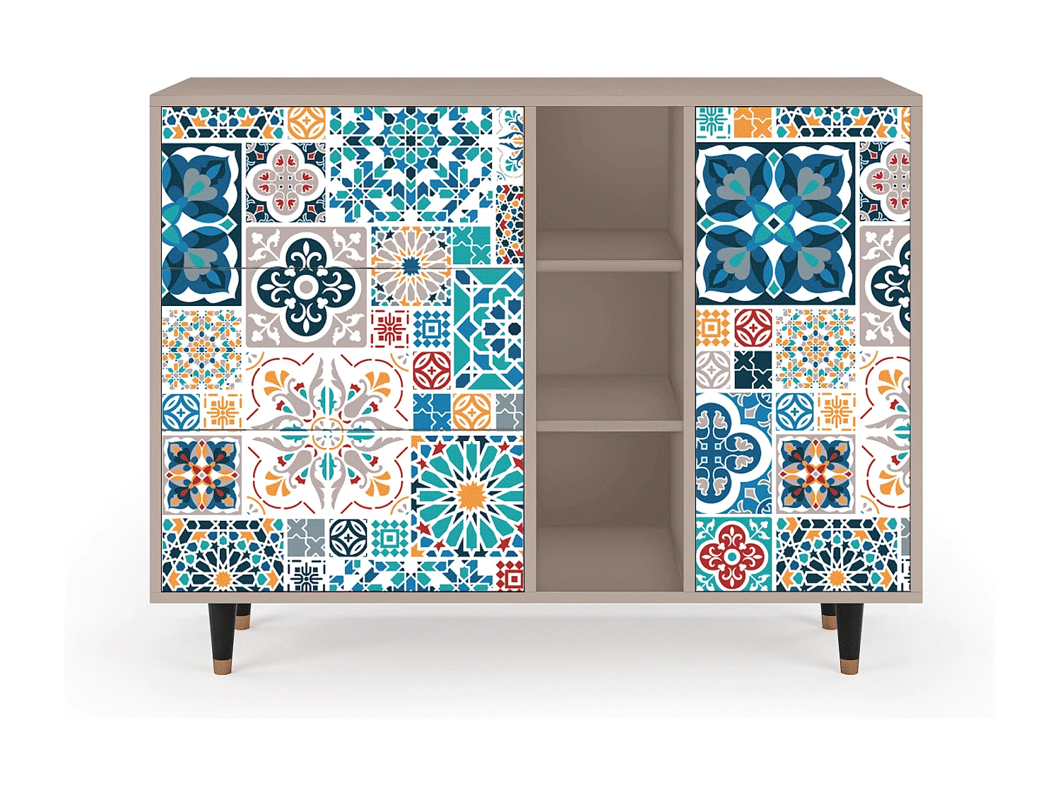 Buffet - 125x98x48 cm - BS2 - Moroccan Market, Latte