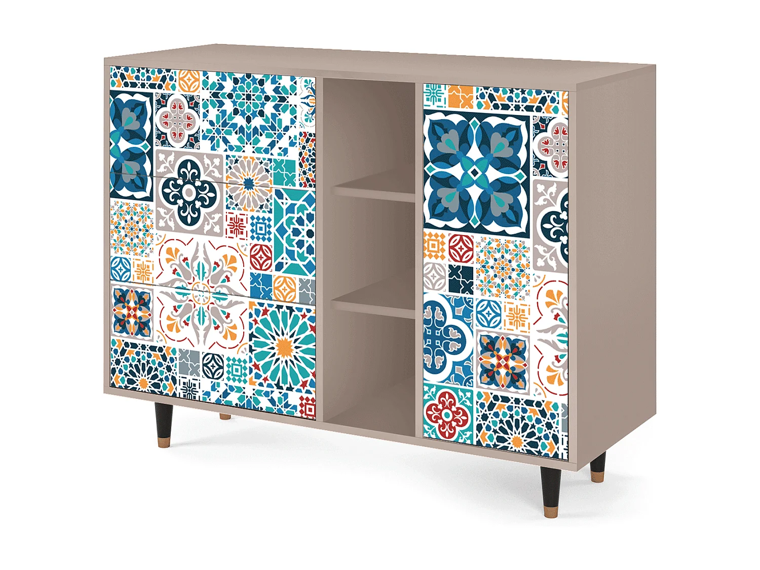 Buffet - 125x98x48 cm - BS2 - Moroccan Market, Latte