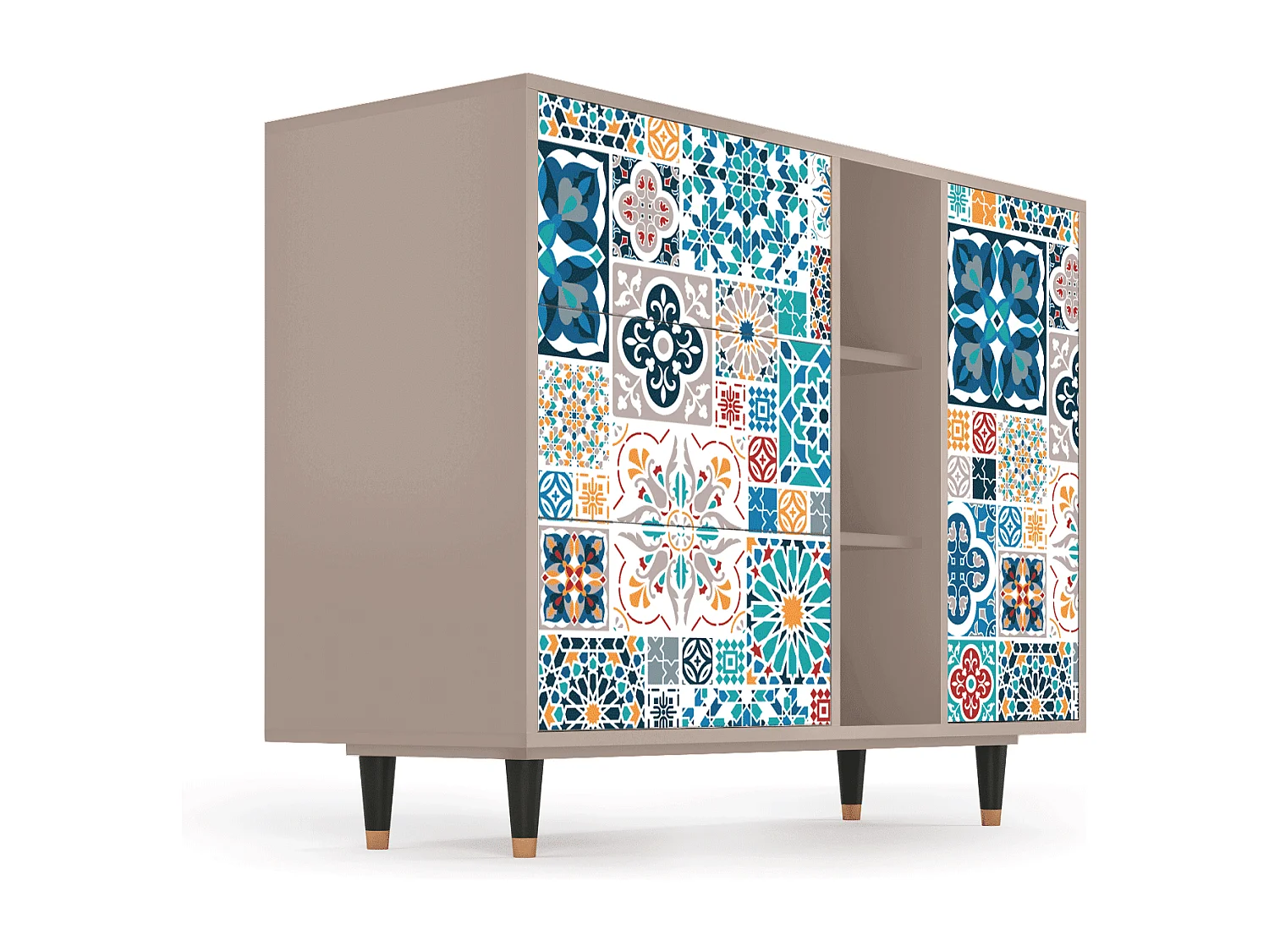 Buffet - 125x98x48 cm - BS2 - Moroccan Market, Latte