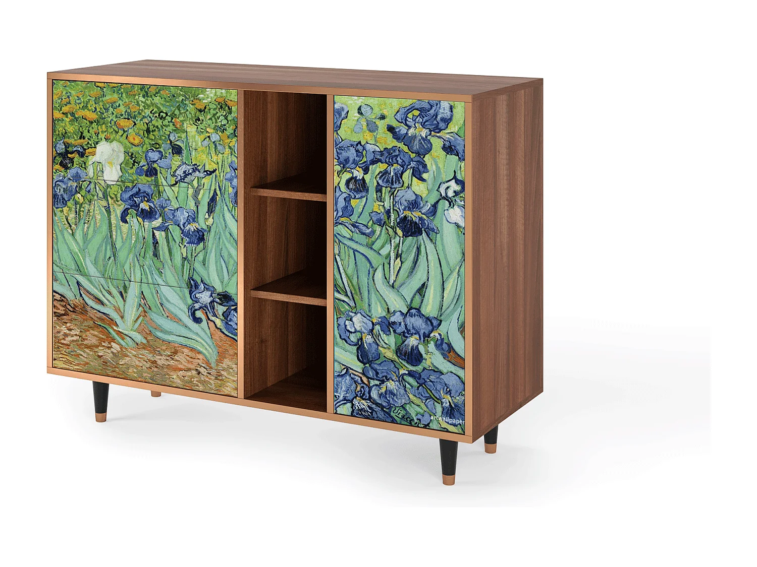 Buffet - 125x98x48 cm - BS2 - Irises , Noyer