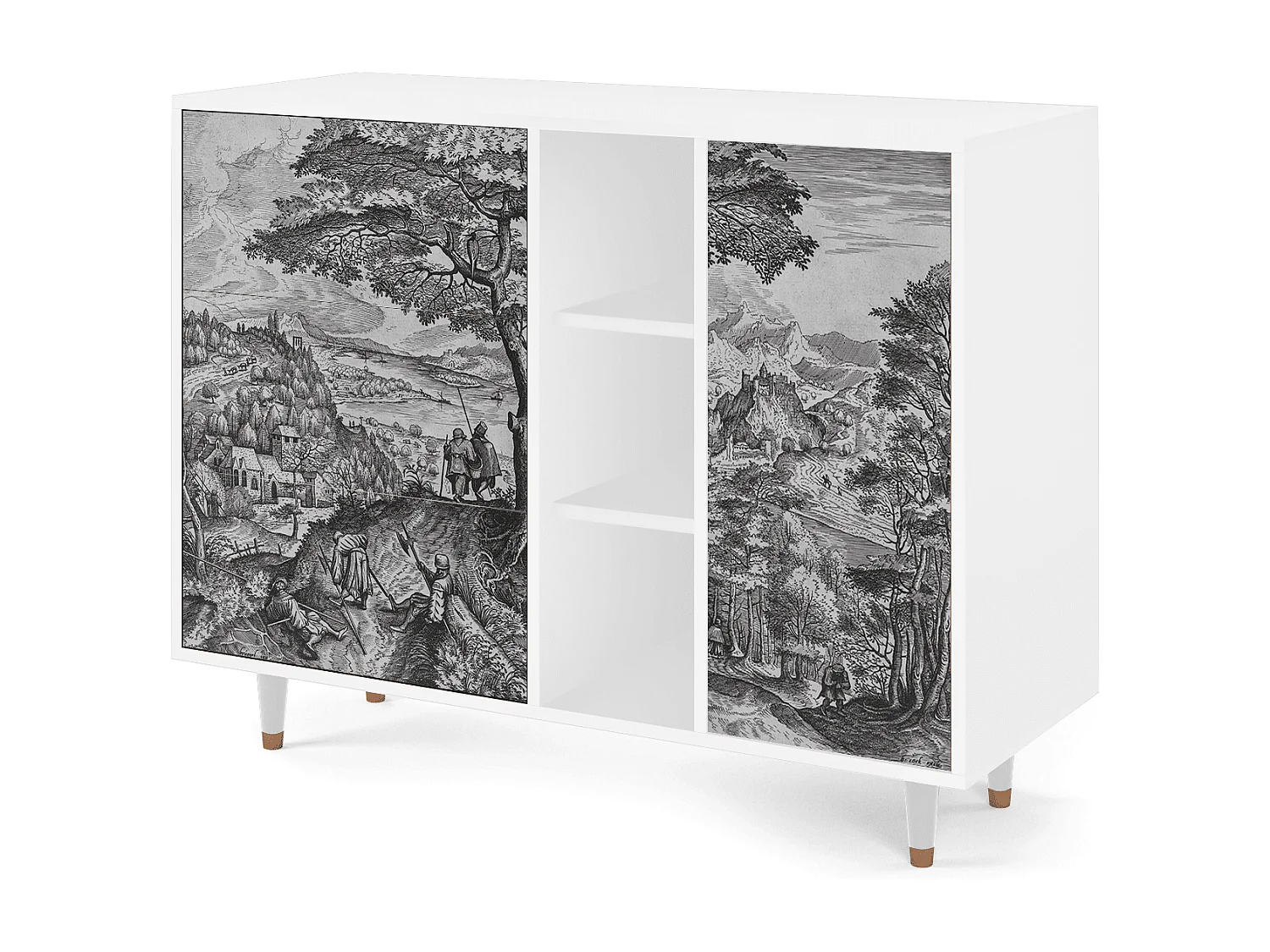 Credenza - 125x98x48 cm - BS2 - Milites Requiescentes, Bianco