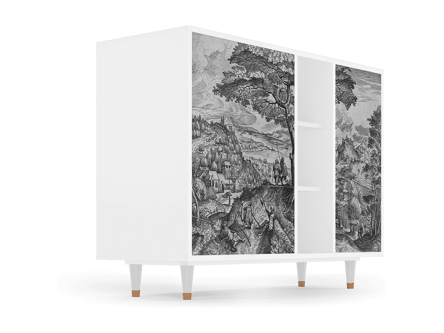 Dressoir - 125x98x48 cm - BS2 - Milites Requiescentes, Wit