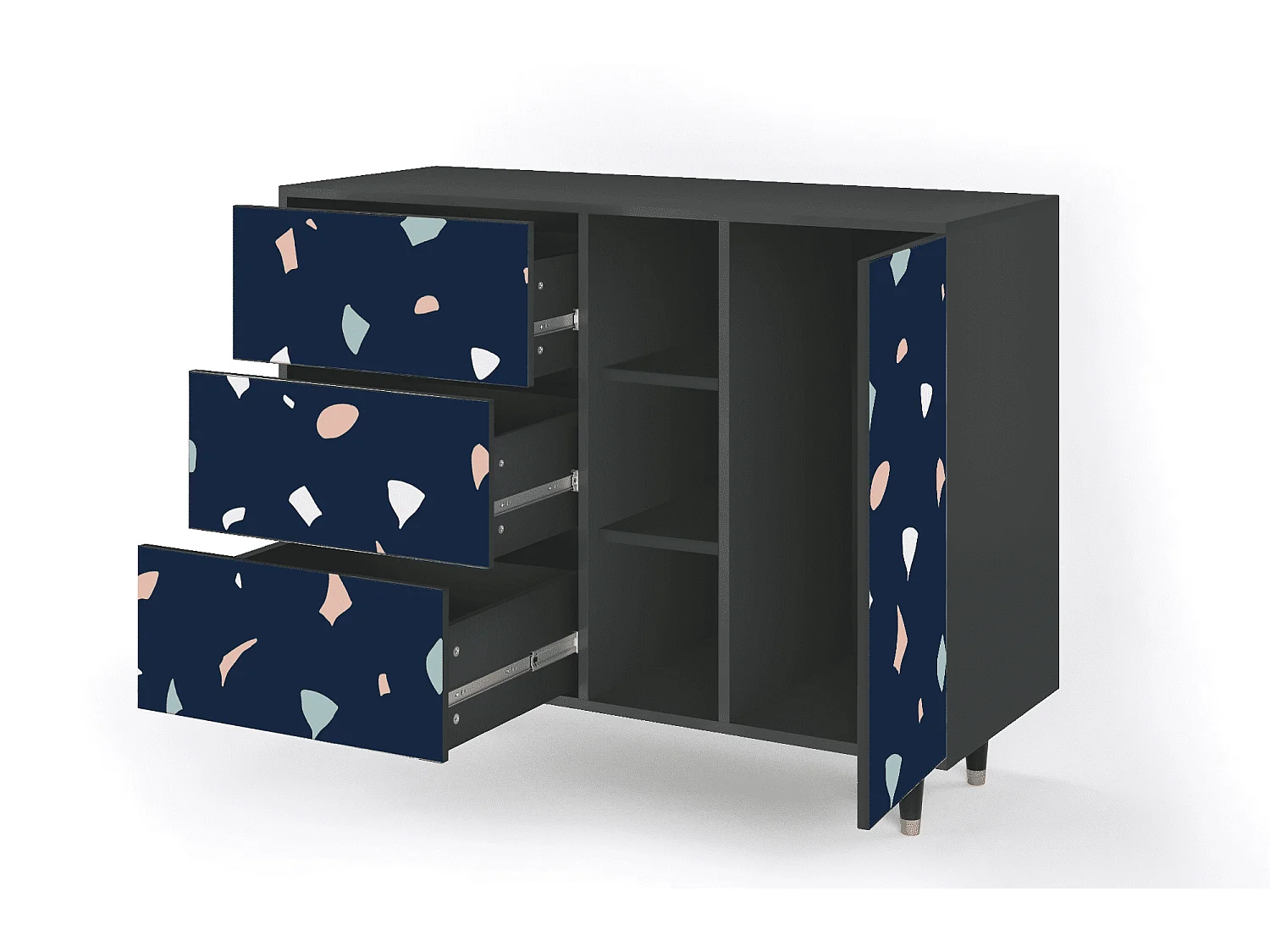 Buffet - 125x98x48 cm - BS2 - Space Satellites, Anthracite