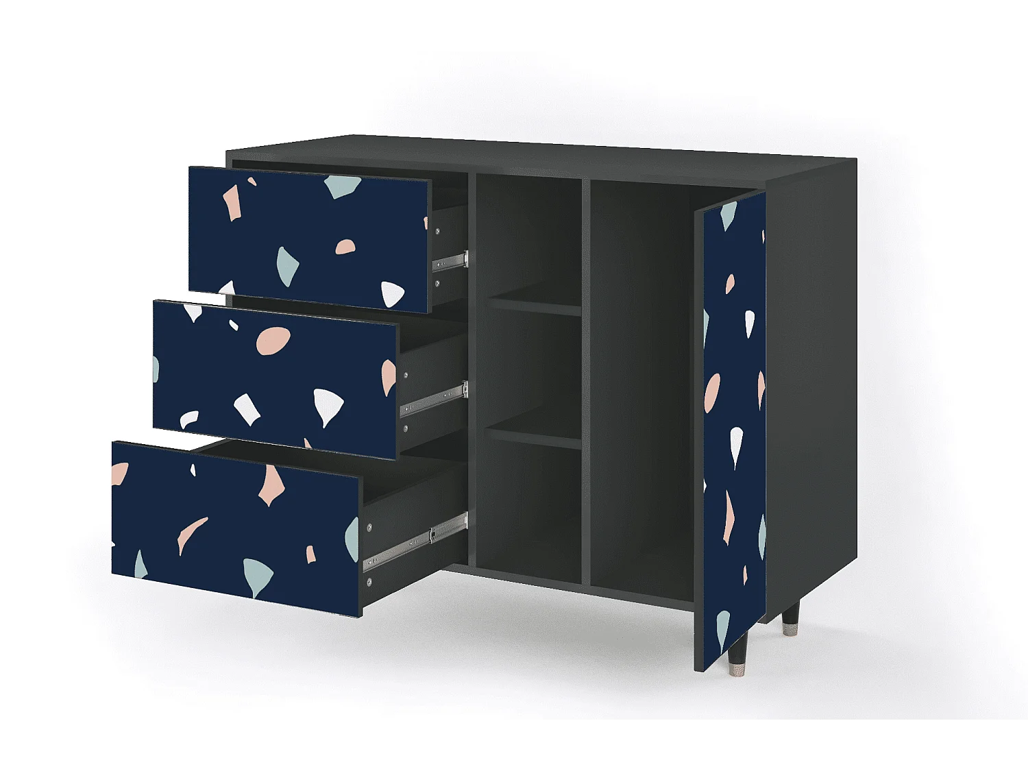 Buffet - 125x98x48 cm - BS2 - Space Satellites, Anthracite