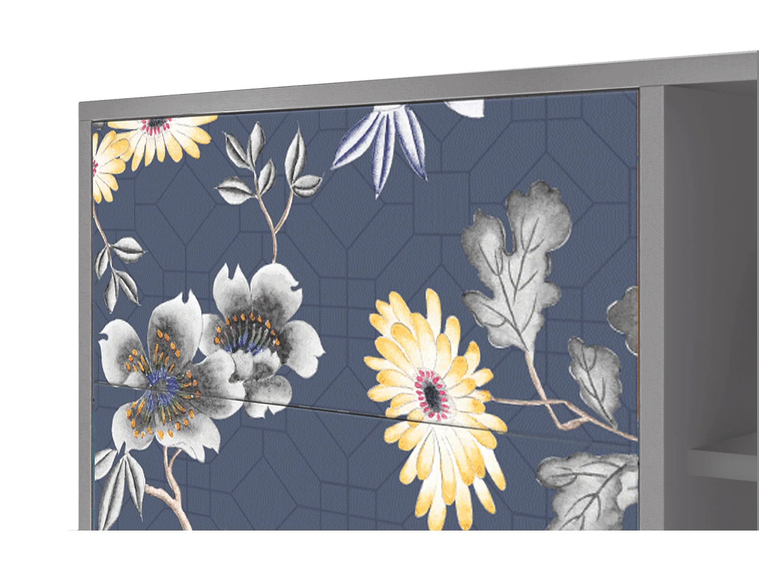 Credenza - 125x98x48 cm - BS2 - Dark Flower Bed, Grigio