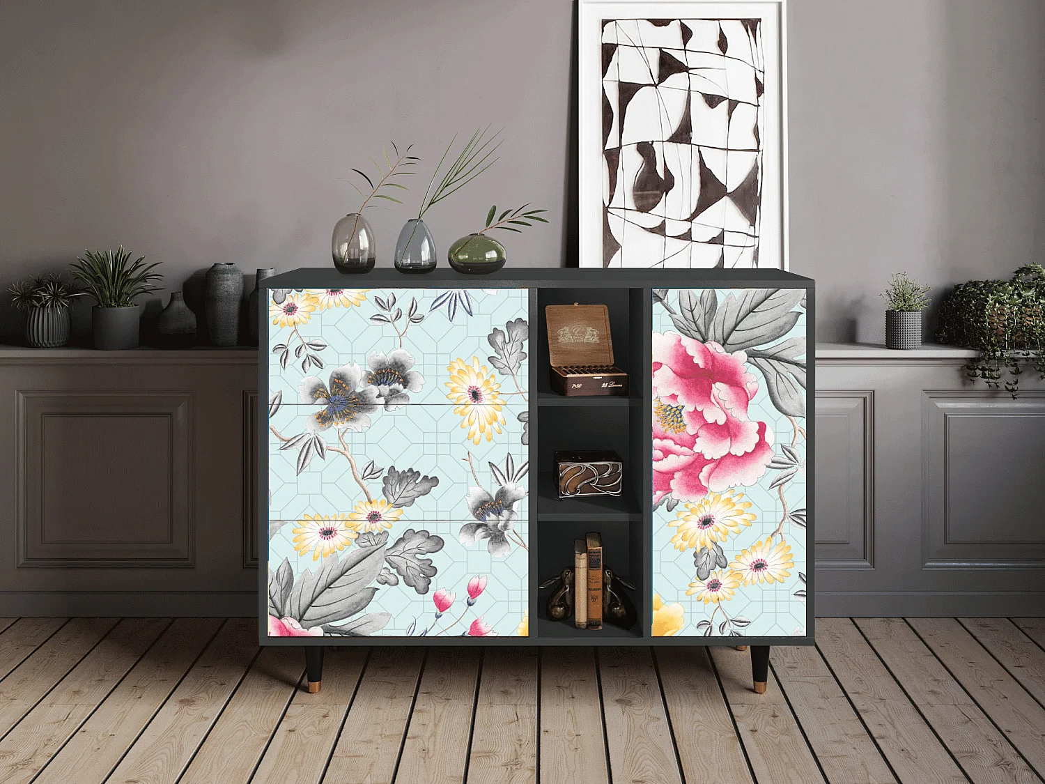 Aparador - 125x98x48 cm - BS2 - Sky Garden, Antracite