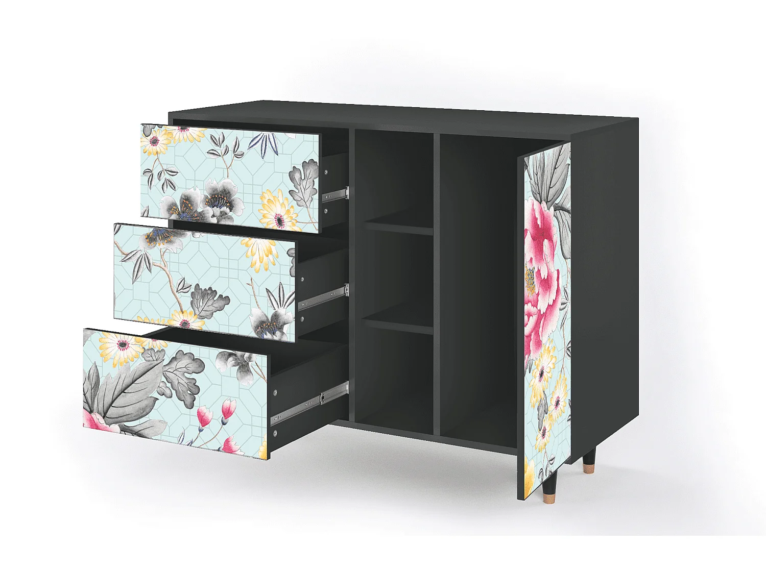 Aparador - 125x98x48 cm - BS2 - Sky Garden, Antracite