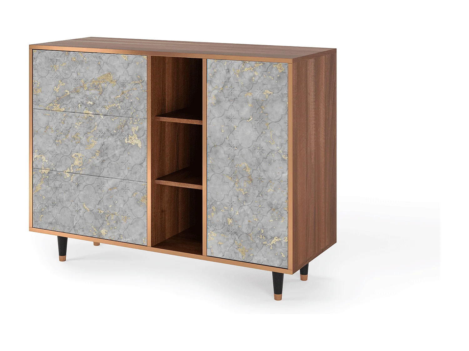 Buffet - 125x98x48 cm - BS2 - Mariana Trench, Noyer