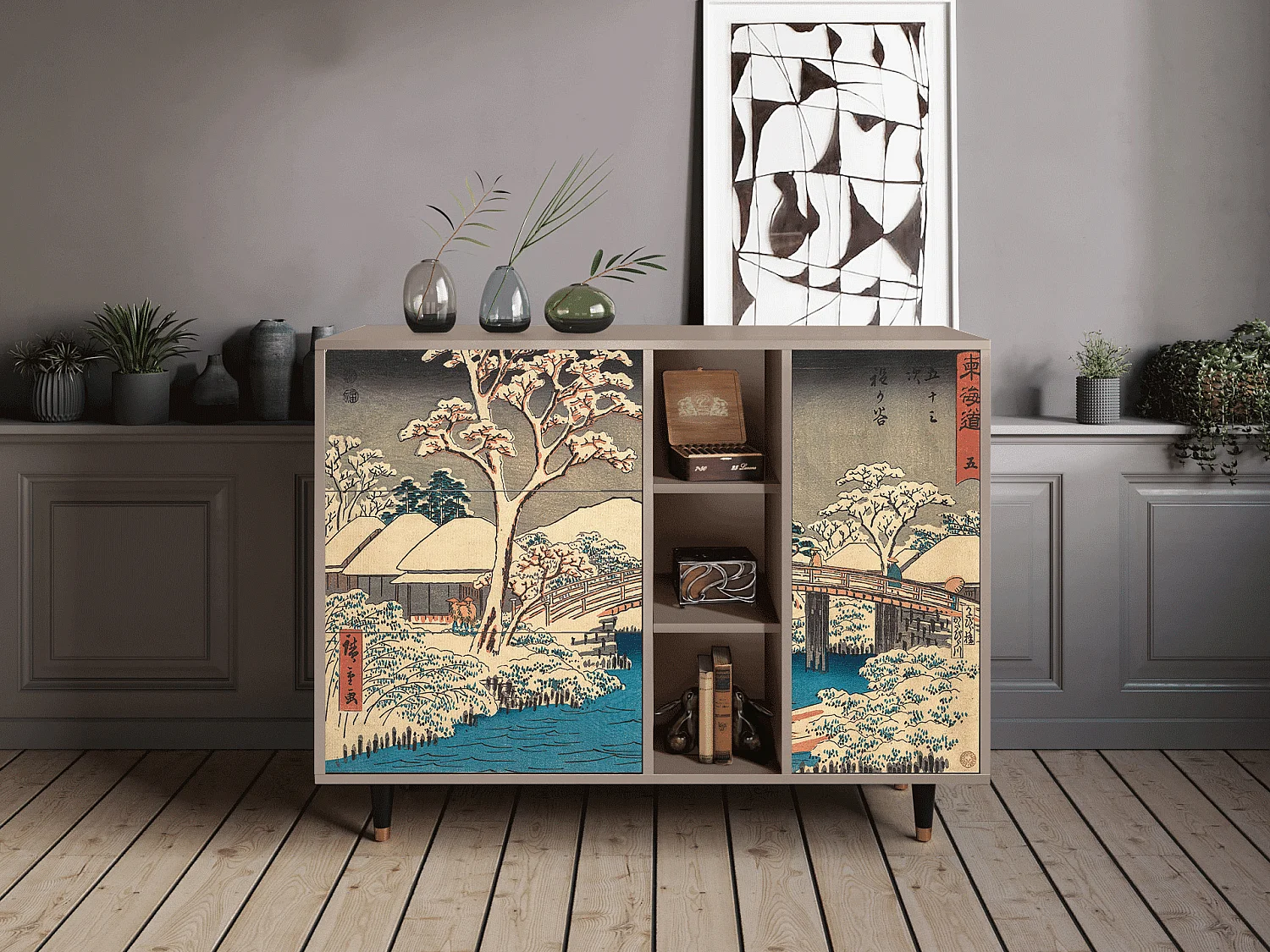 Kredens - 125x98x48 cm - BS2 - Katabira River, Latte