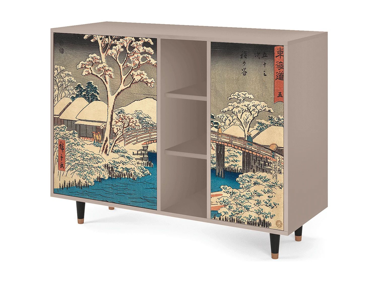 Kredens - 125x98x48 cm - BS2 - Katabira River, Latte