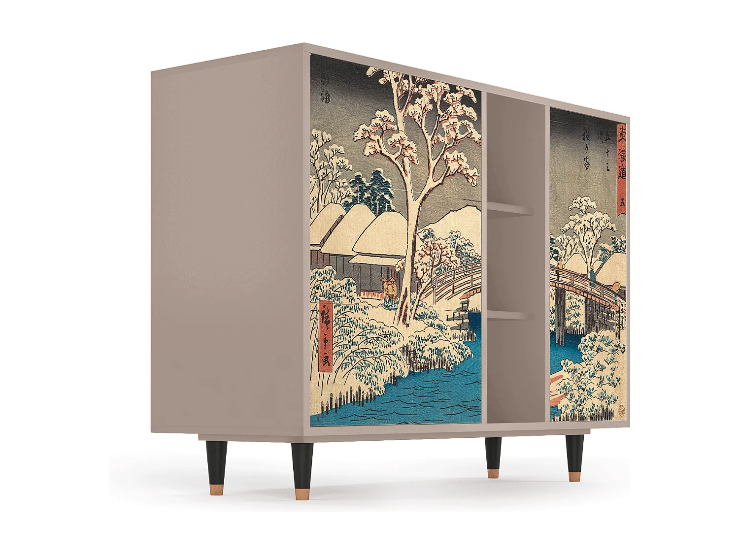 Kredens - 125x98x48 cm - BS2 - Katabira River, Latte