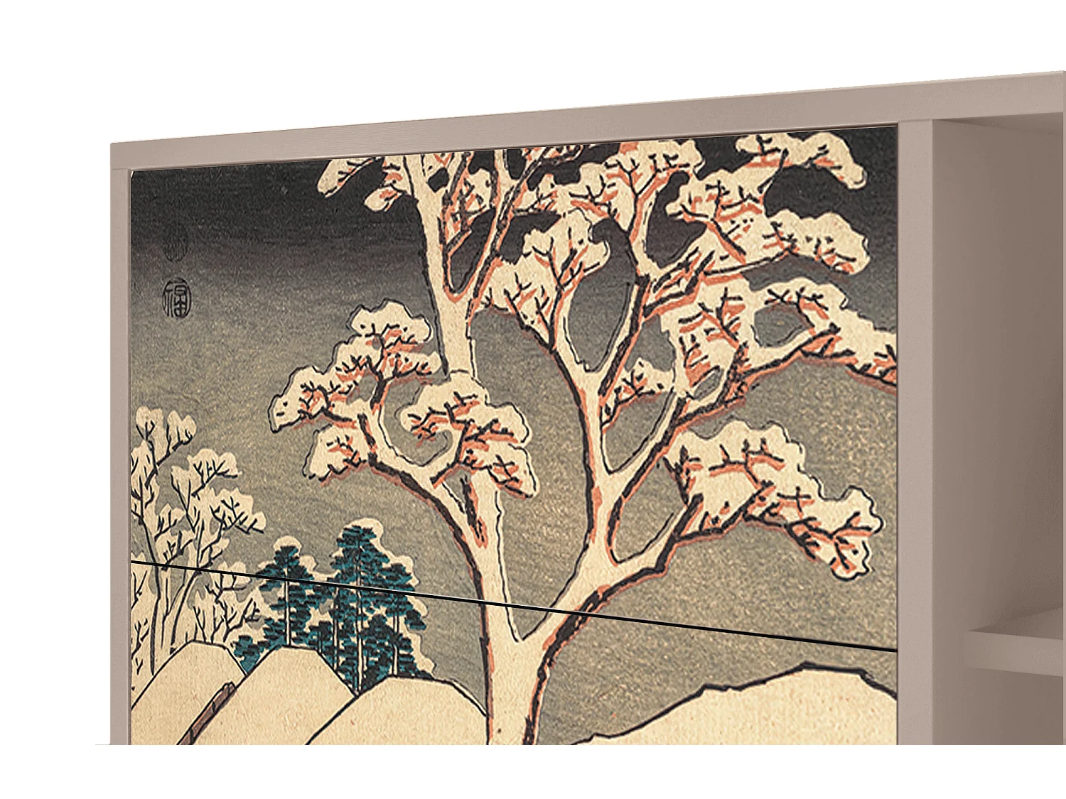 Kredens - 125x98x48 cm - BS2 - Katabira River, Latte