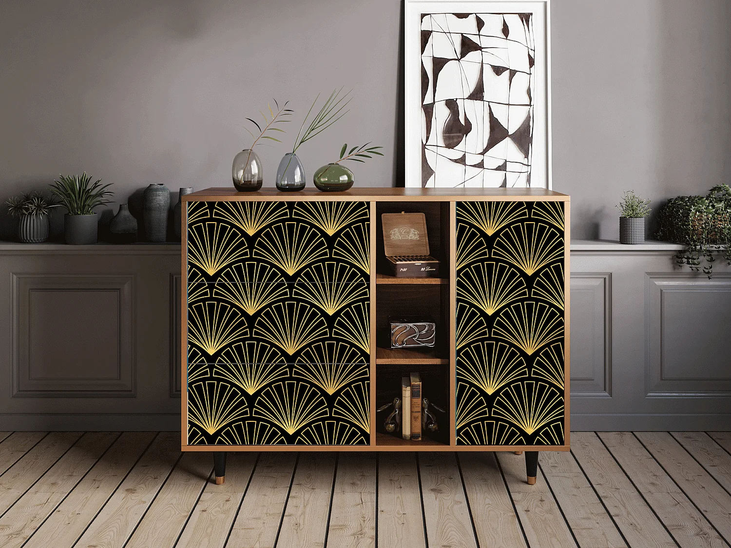 Credenza - 125x98x48 cm - BS2 - Bird of Juno, Noce