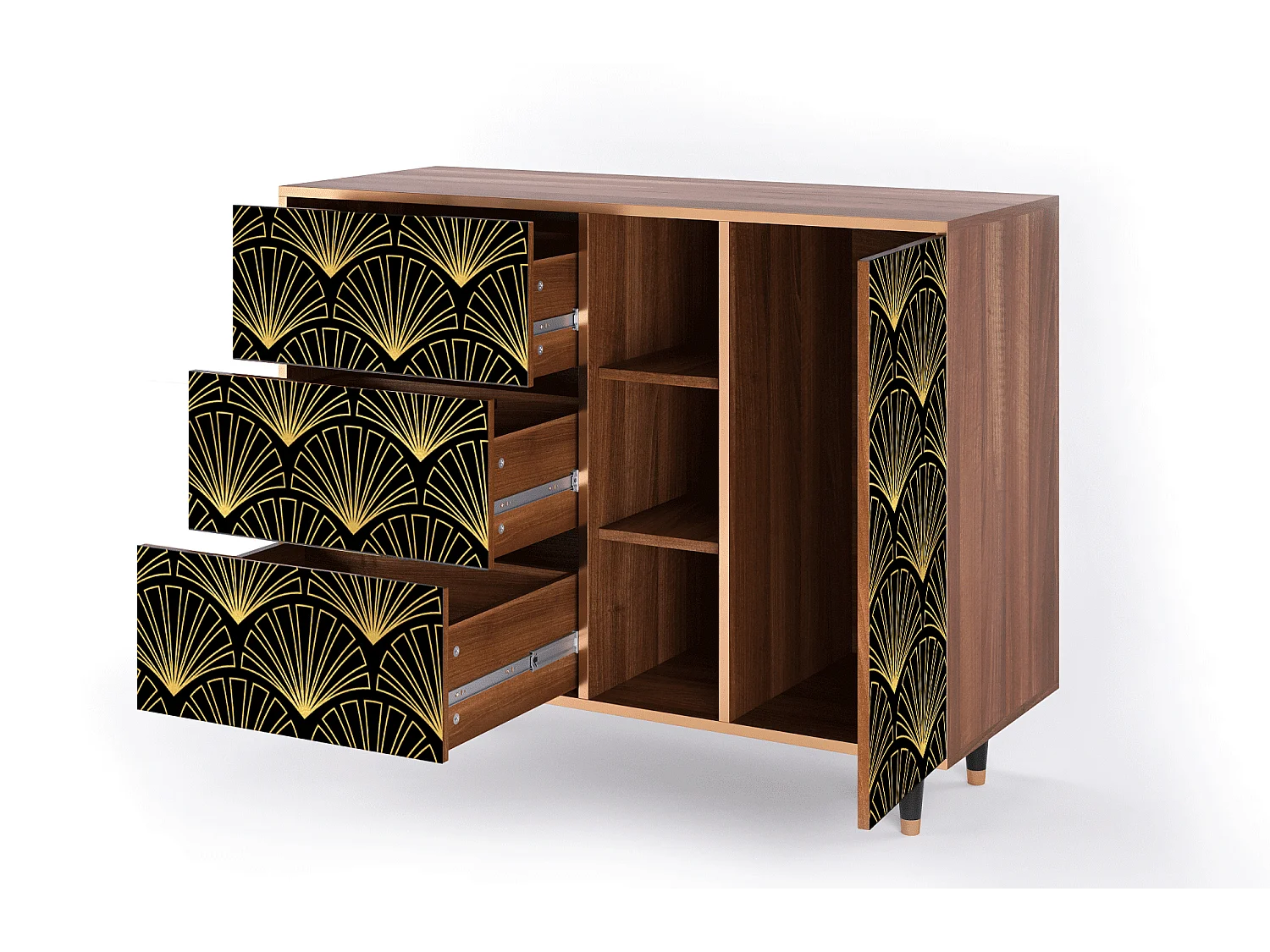 Credenza - 125x98x48 cm - BS2 - Bird of Juno, Noce