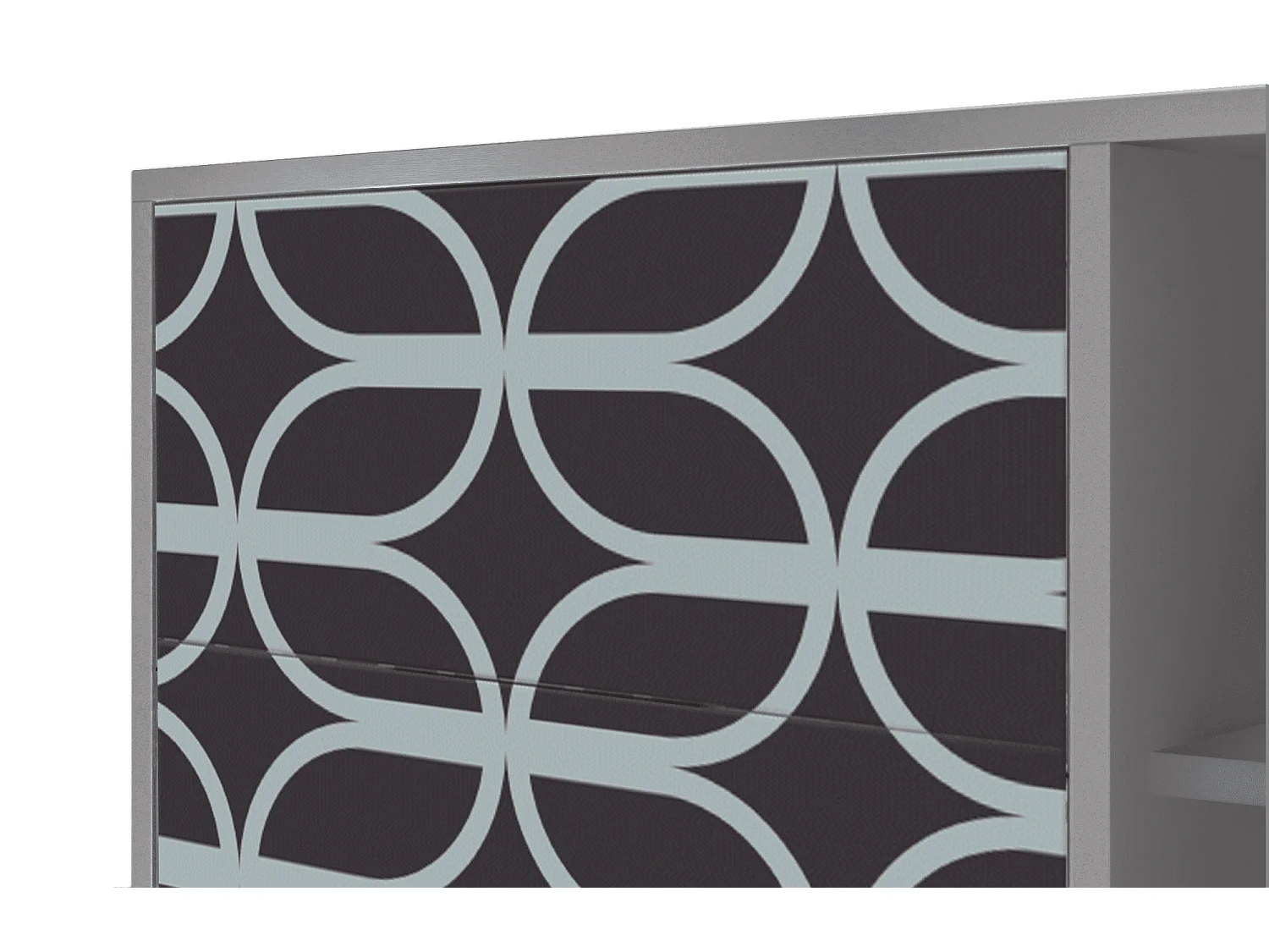 Credenza - 125x98x48 cm - BS2 - Braided Blue, Grigio