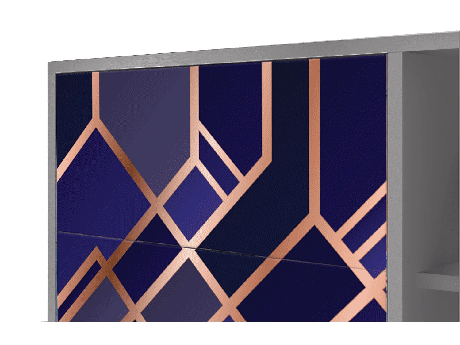 Buffet - 125x98x48 cm - BS2 - Aquamarine Getsby, Gris