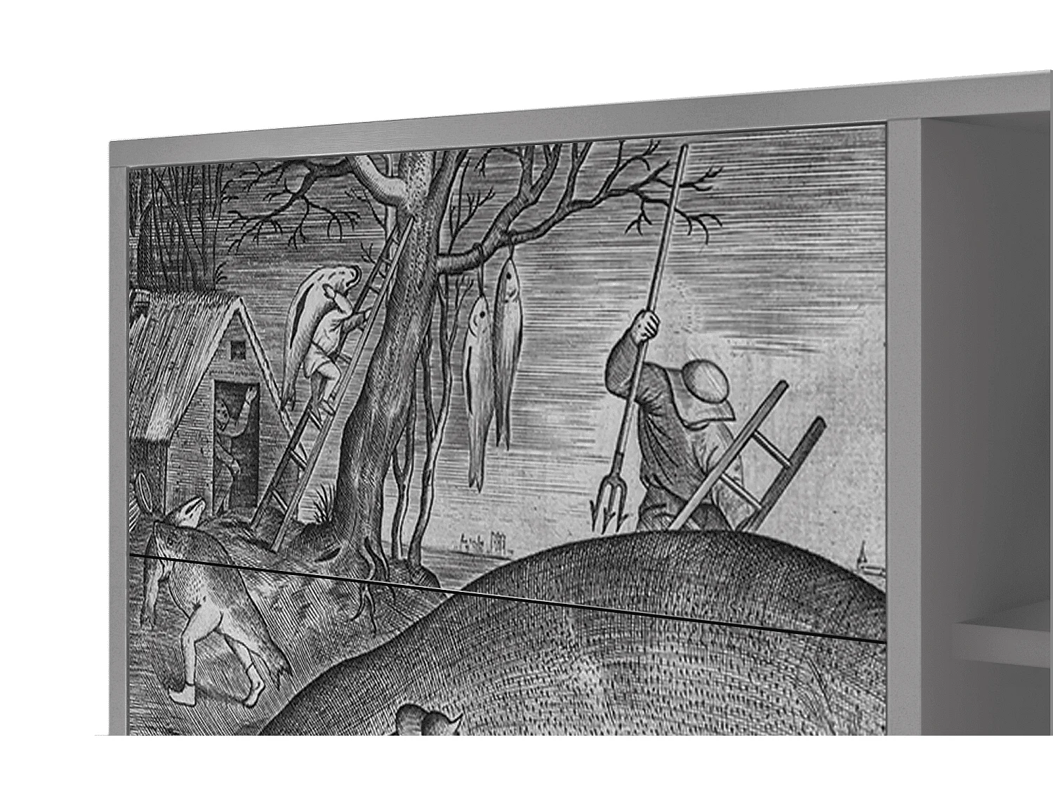 Aparador - 125x98x48 cm - BS2 - Big Fish Eat Little, Gris