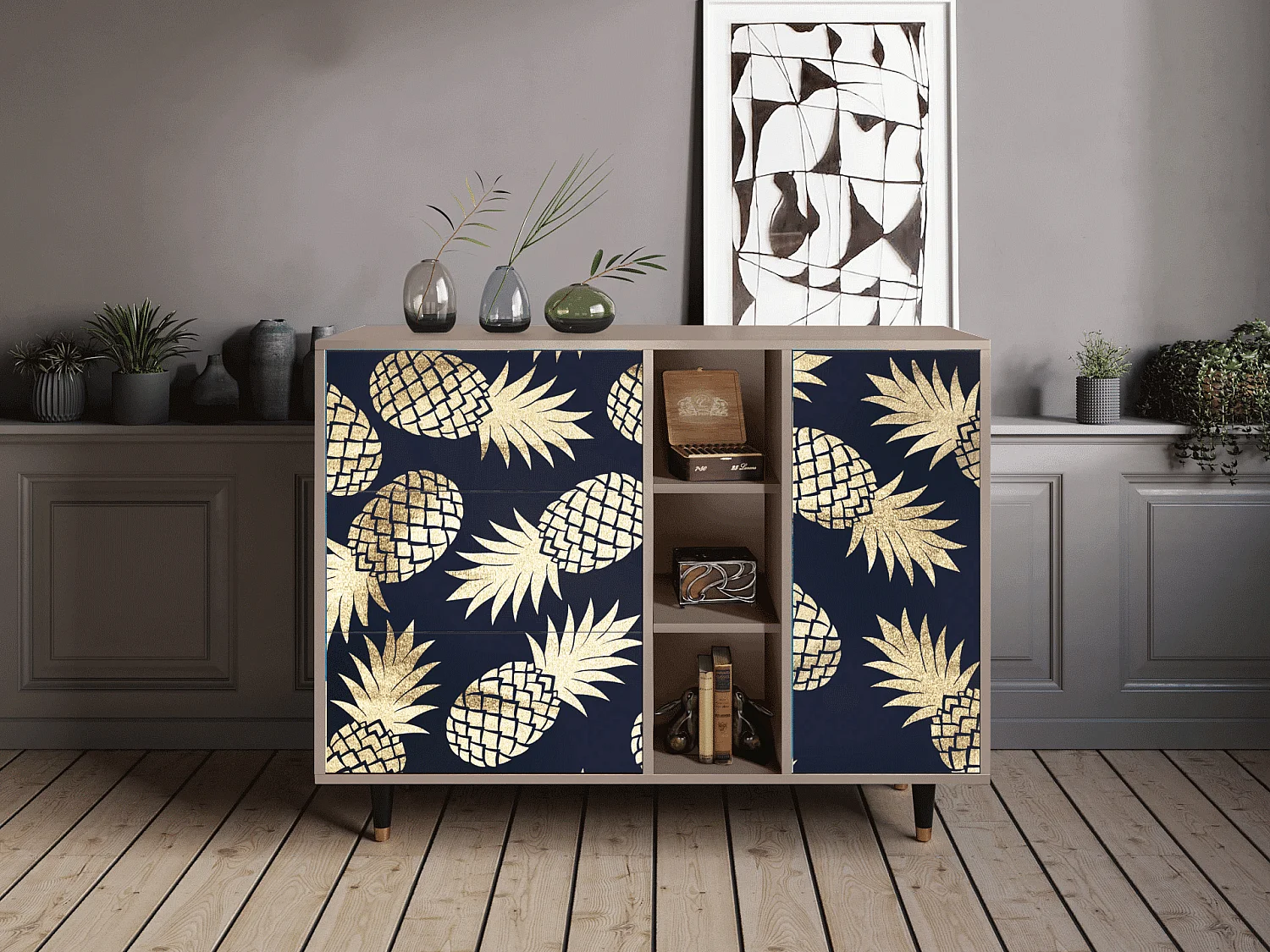 Buffet - 125x98x48 cm - BS2 - Sunny Pineaple, Latte