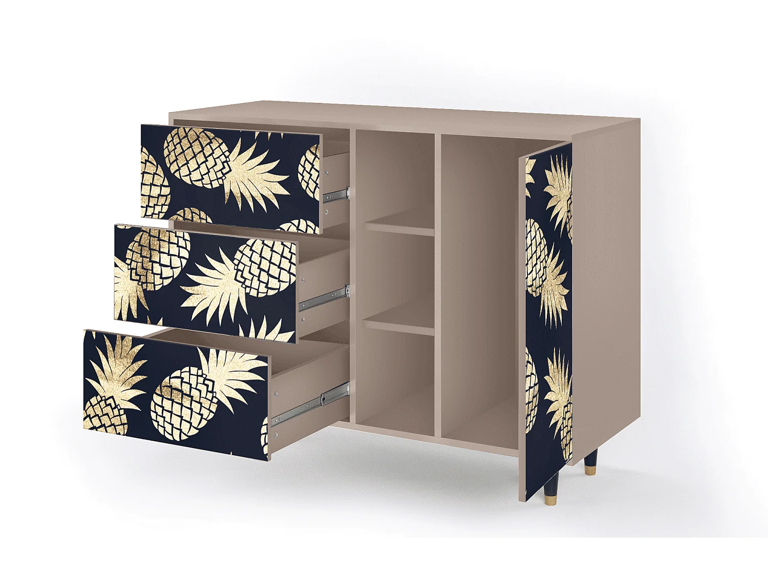 Buffet - 125x98x48 cm - BS2 - Sunny Pineaple, Latte