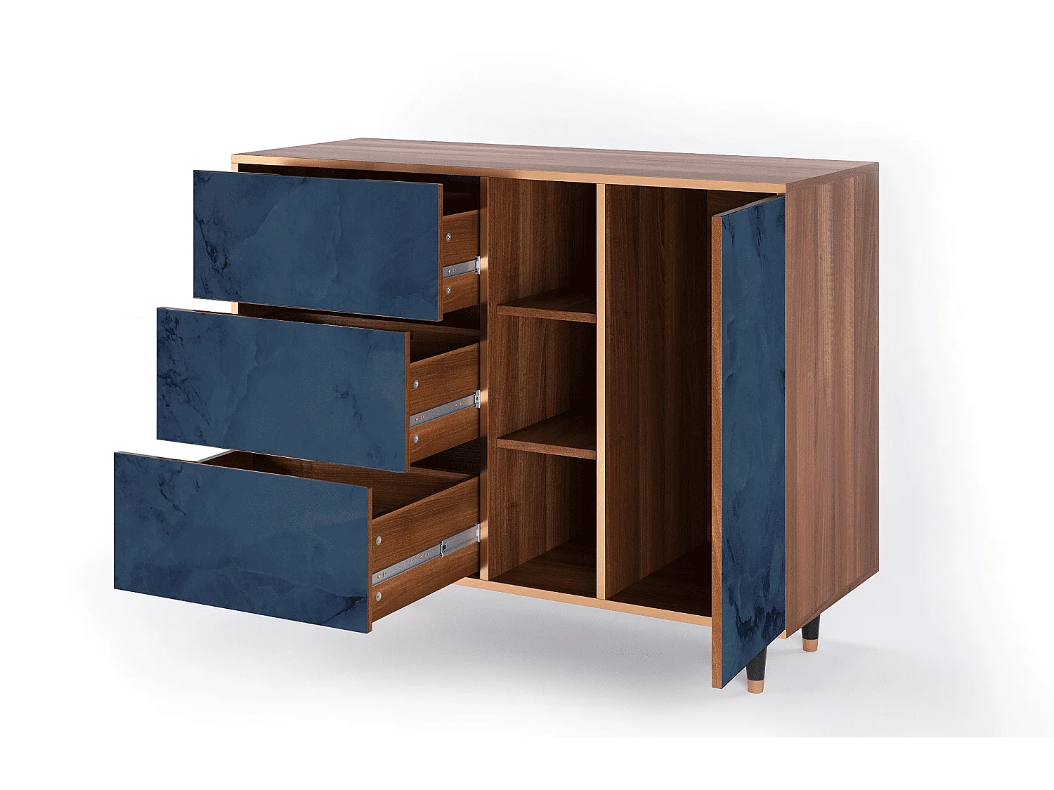 Buffet - 125x98x48 cm - BS2 - Endless Galaxi, Noyer