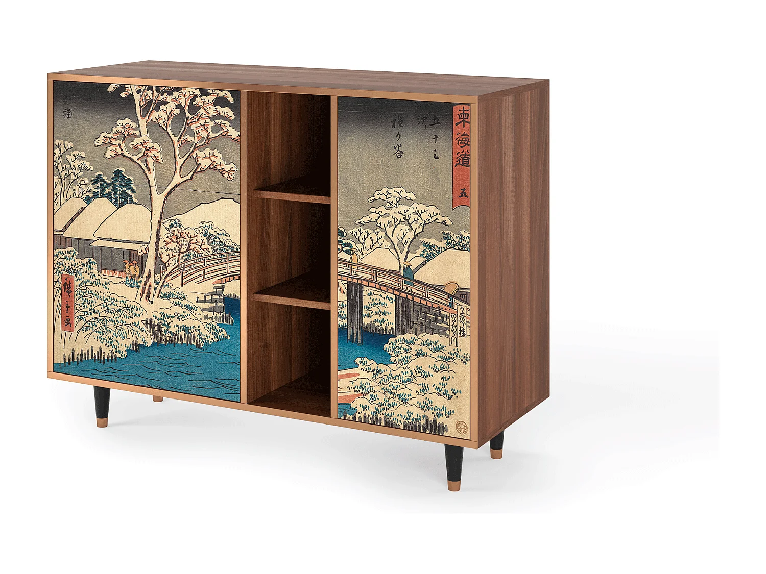 Kredens - 125x98x48 cm - BS2 - Katabira River, Orzech