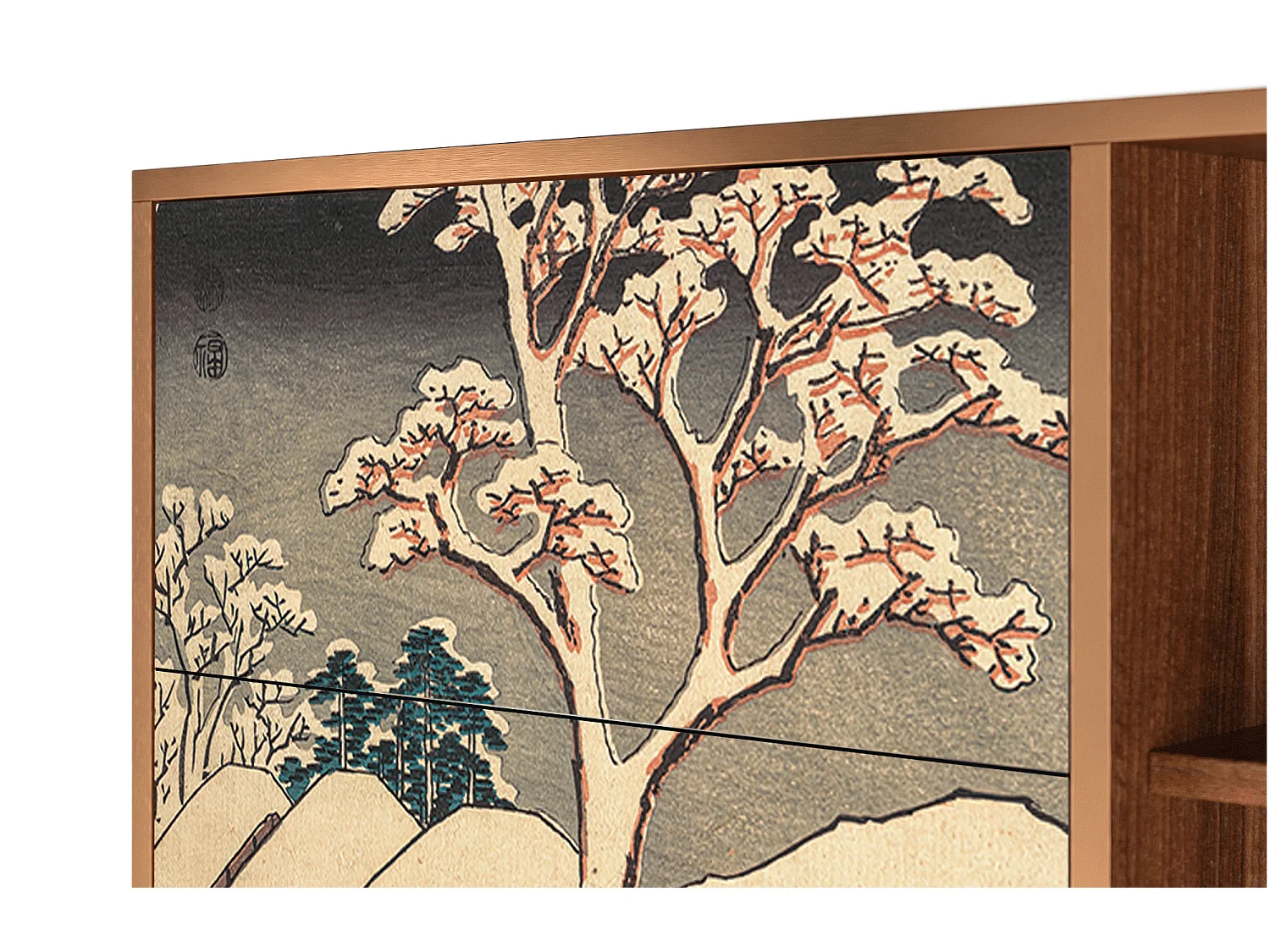 Kredens - 125x98x48 cm - BS2 - Katabira River, Orzech