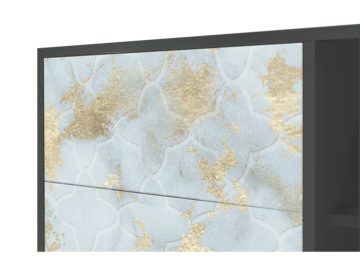 Buffet - 125x98x48 cm - BS2 - Golden Waves, Anthracite