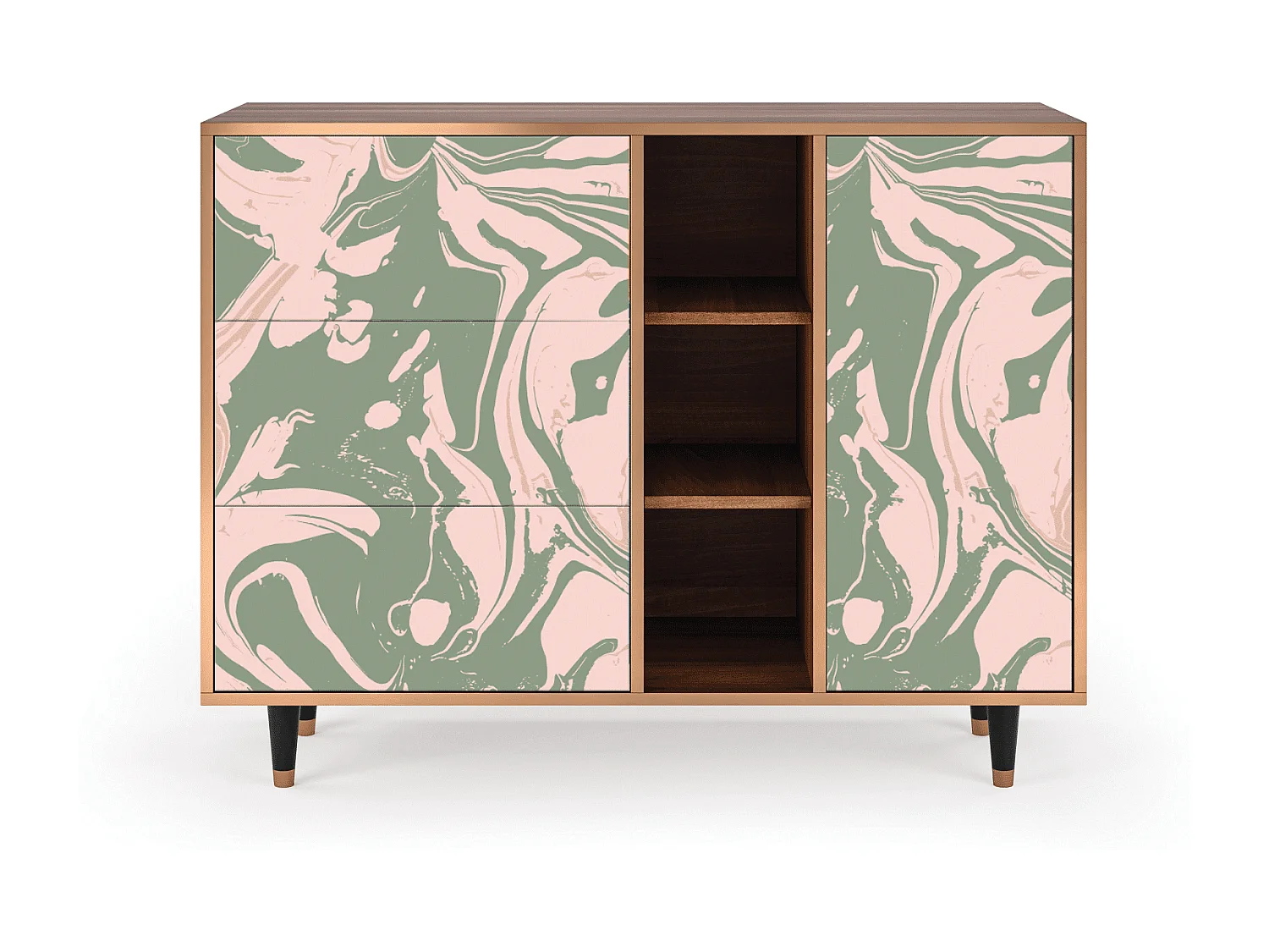 Aparador - 125x98x48 cm - BS2 - Aquarelle, Nogal