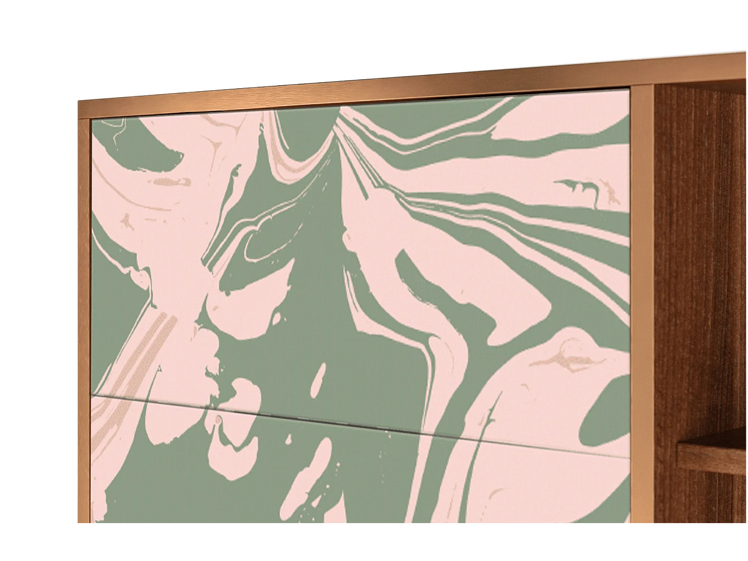 Kredens - 125x98x48 cm - BS2 - Aquarelle, Orzech