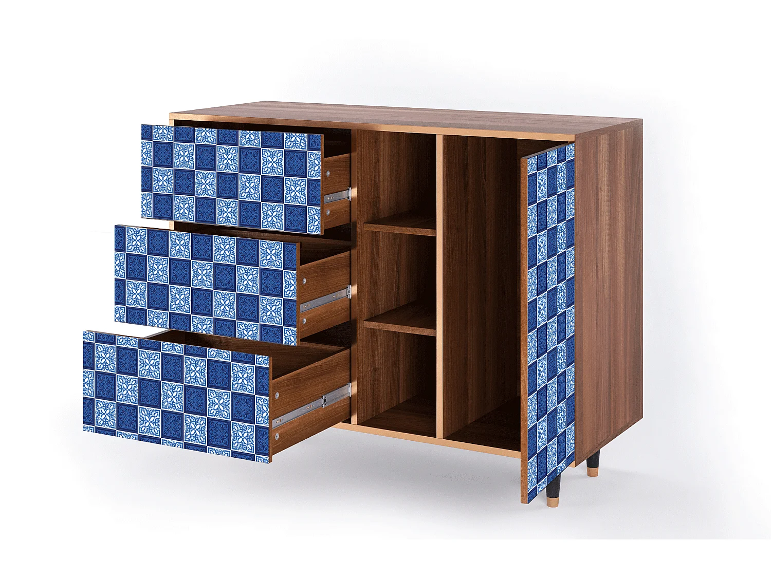 Buffet - 125x98x48 cm - BS2 - Light Path, Noyer