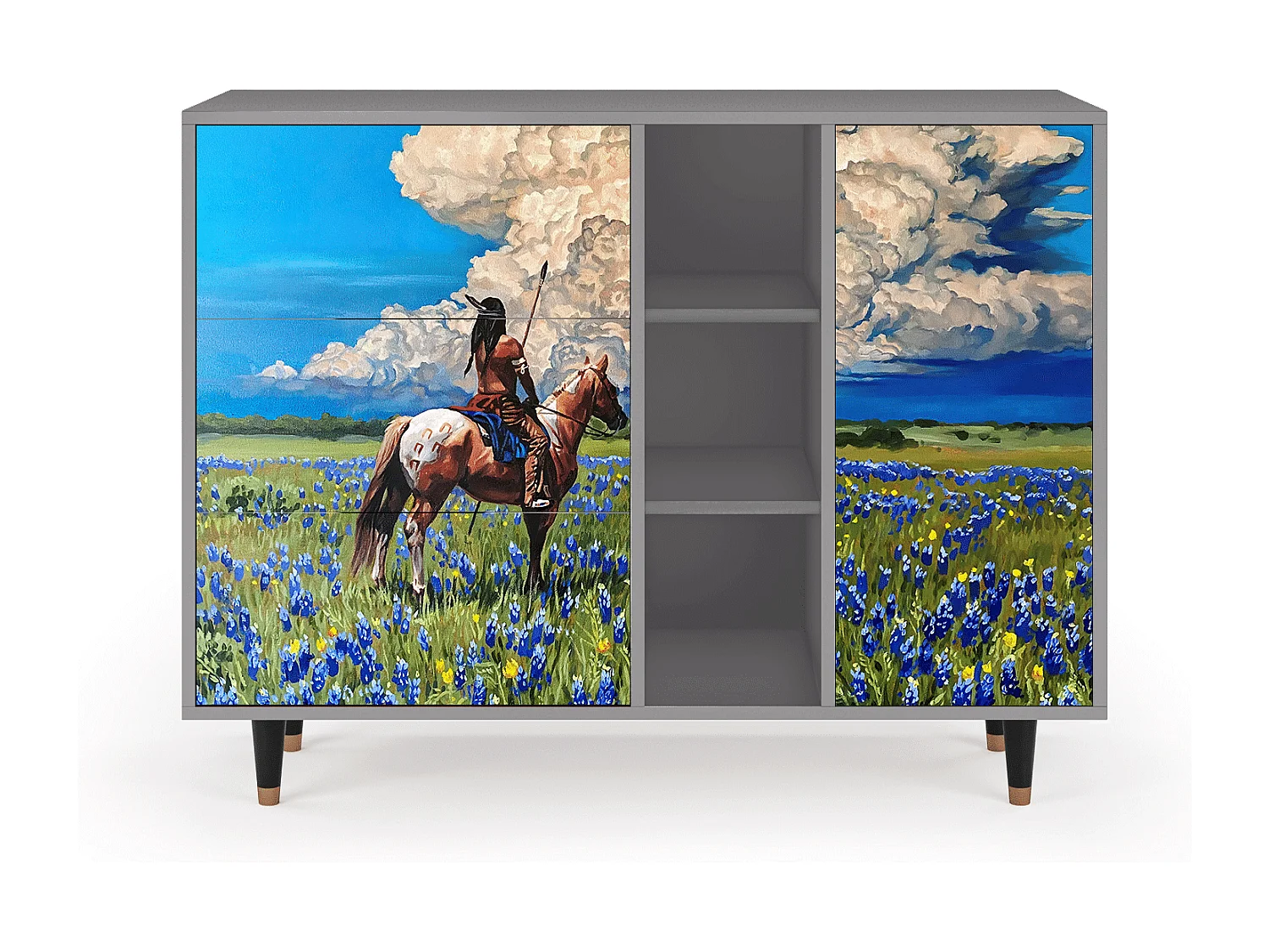 Buffet - 125x98x48 cm - BS2 - Thunderheads by Dean, Gris
