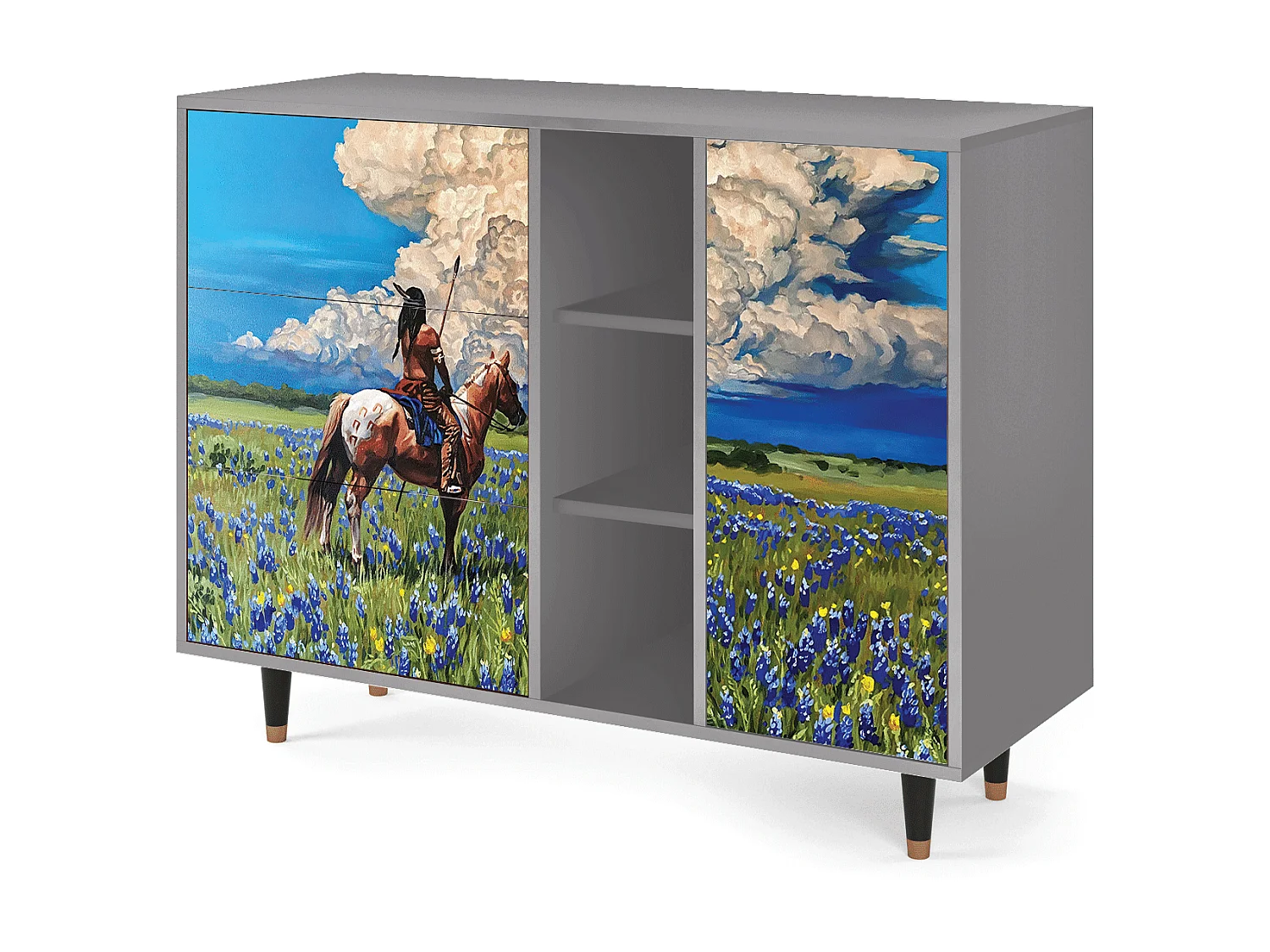 Buffet - 125x98x48 cm - BS2 - Thunderheads by Dean, Gris