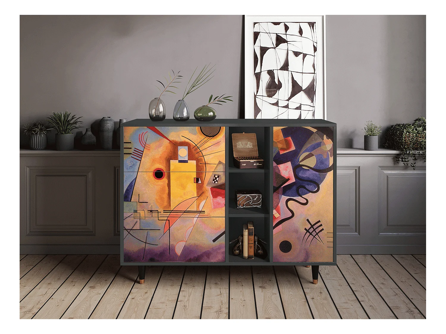 Aparador - 125x98x48 cm - BS2 - Modern Art, Antracite